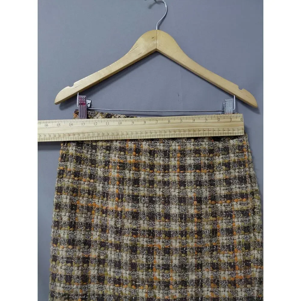 Ann Taylor LOFT Petites Wool Blend Multicolor Pencil Mini Skirt Women Size 0P